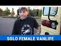 VAN TOUR: 72yr SOLO FEMALE lives VANLIFE in a SKOOLIE