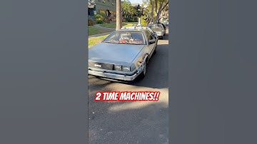 GREAT SCOTT! 2 Delorean Time Machines on the street! #backtothefuture #shorts #80s