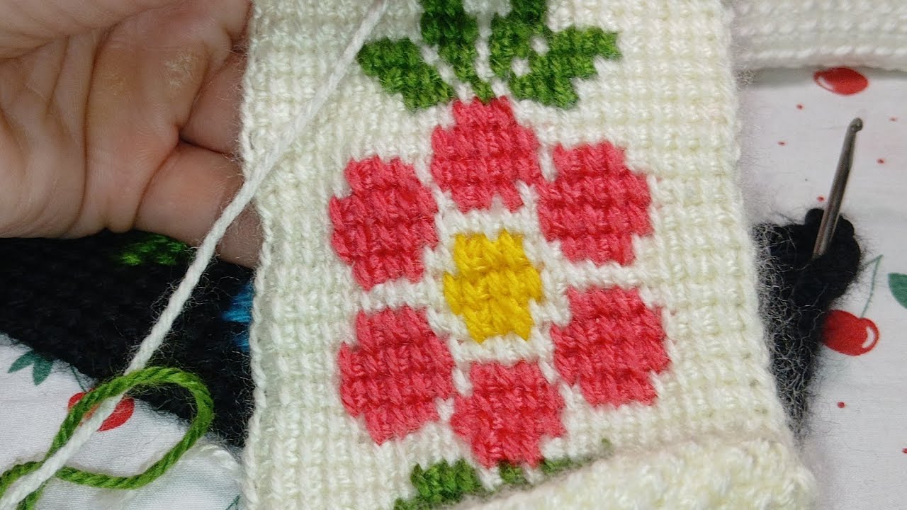 EASY TUNISIAN CROCHET FLOWER BOOTIES TUTORIAL / CROCHET BOOTIES