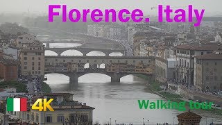 Florence. Italy. Walking tour. 4k