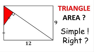 Can YOU Find the Area of the RED Triangle in This Rectangle? | Geometry Problem