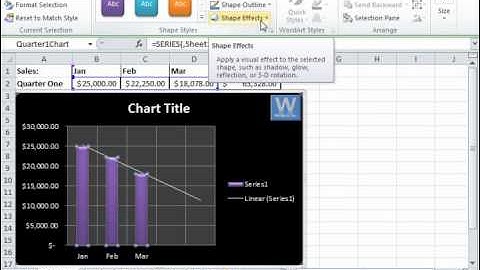 Excel 2010 Tutorial Applying Shape Styles to Chart Elements Microsoft Training Lesson 21.8