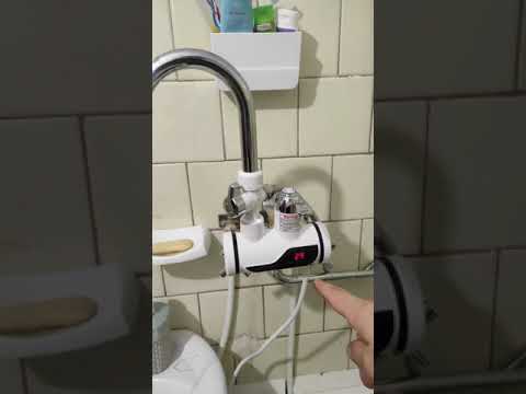 Проточный водонагреватель Delimano с LCD экраном и душем Боковое Подключение Белый