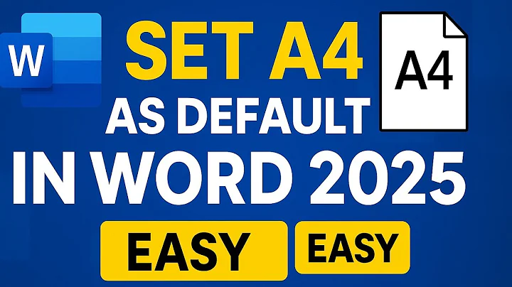 Set A4 as Default Paper Size in Word | Microsoft Word Tutorial for Beginners (2025)