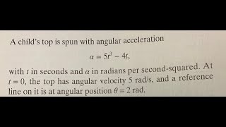 Angular Velocity Derived From Angular Acceleration
