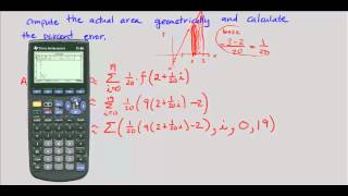 CPM Calculus 3-136 - Comparing approximate (using Riemann sums) verses actual area