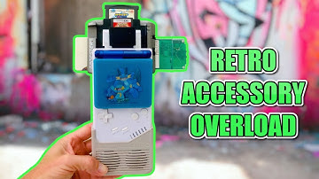 Custom Dual Screen Gameboy Original DMG104 Hybrid Mod - How Many Accessories Will Fit