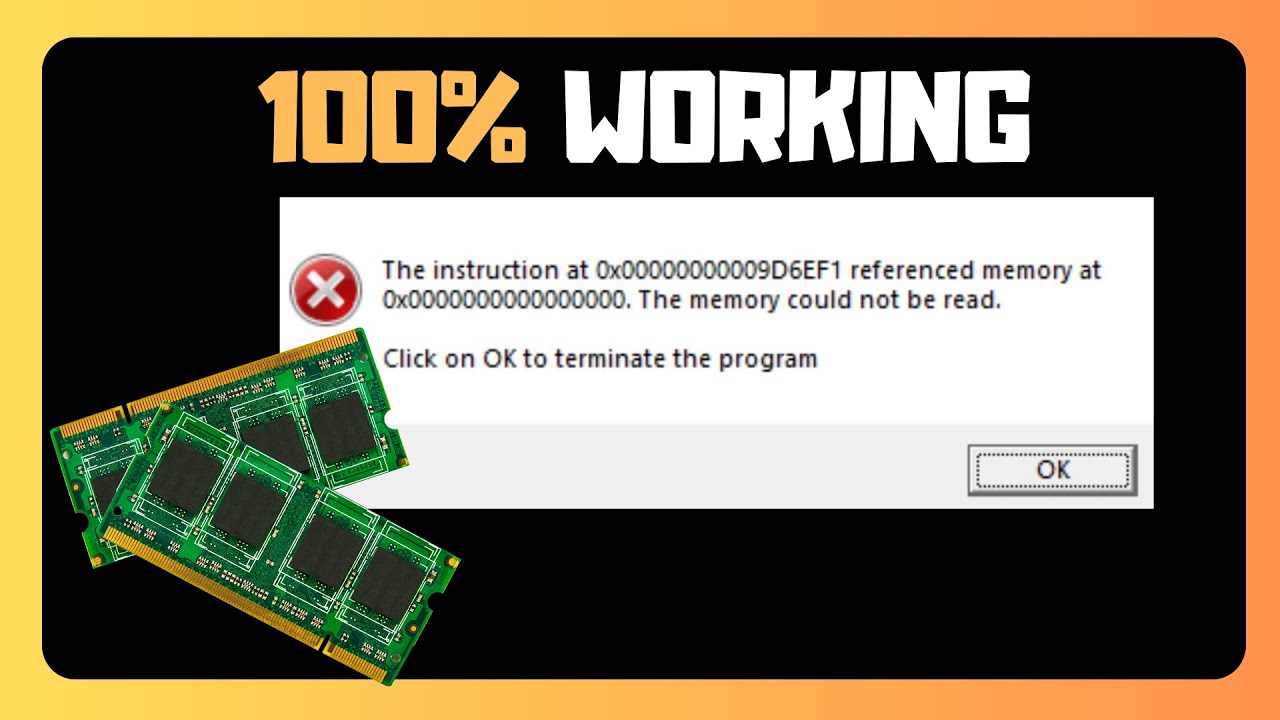 0x00000000 (The Memory Could NOT be Written or Read) - YouTube
