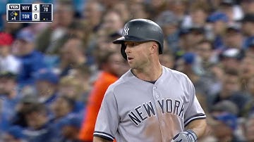 NYY@TOR: Gardner singles to notch hit No. 1,000