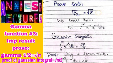 |Gamma Function#3|Proofs of two important results|Explanation in Urdu/Hindi|Anniesh lecture|