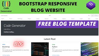 Blog Template By Bootstrap | Bootstrap 4 | Code Generator | CG.