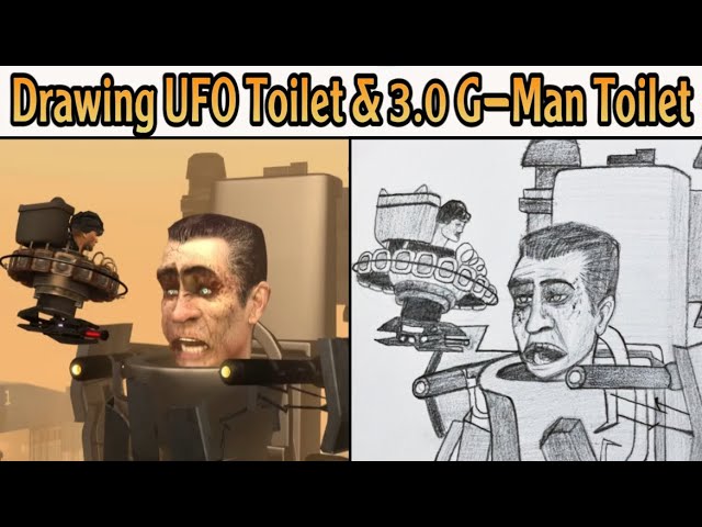 Skibidi Toilet How to draw 😱😱 Upgraded G-man 🚽🚽 Toilet 