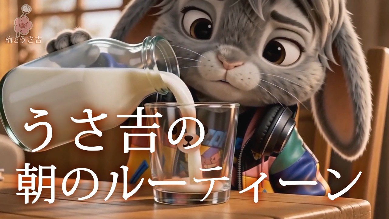 うさ吉の朝のルーティーン/Usakichi's Morning Routine - YouTube