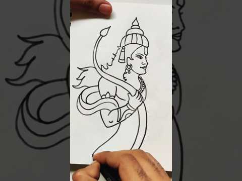 Quick simple and easy drawing of lord Ramji / Easy drawing of Lord Ram/ Ramayan special