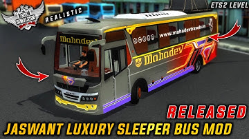 Download JASWANT LUXURY SLEEPER BUS MOD for bus simulator indonesia | BUSSID V4.3.4 | #bussidmods