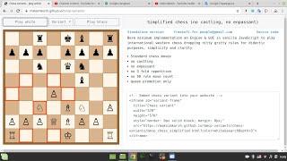 BMCP 2.0 - Refined bare minimum chess program & intro to a new minimalist chess variants project screenshot 5