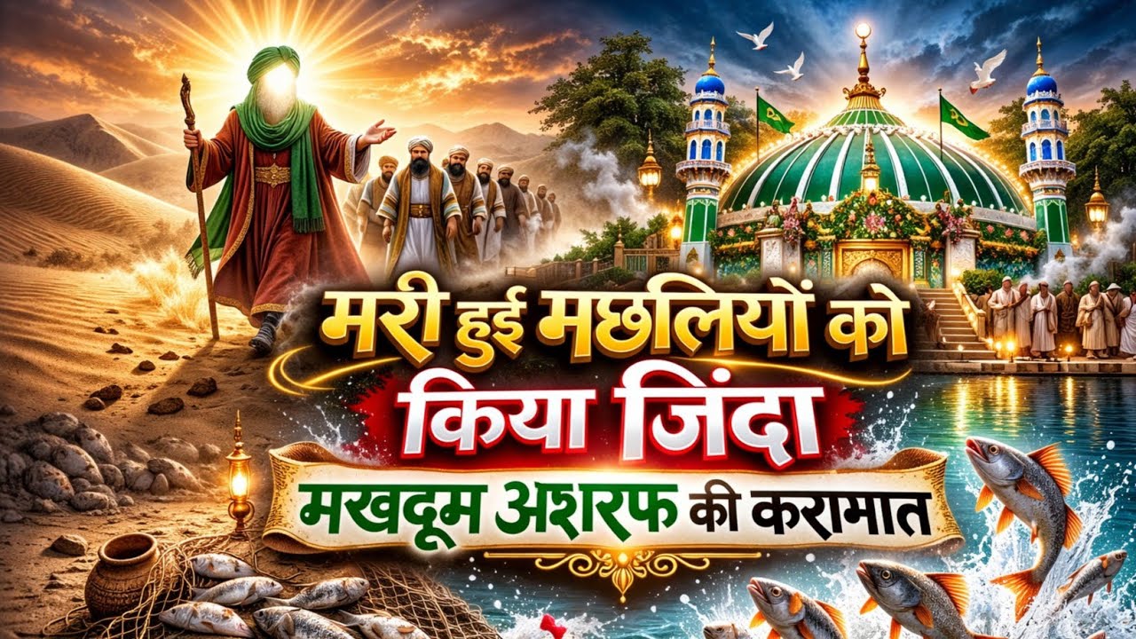  मखदूम अशरफ कि करामात Makhdum Ashraf Jahangir Simnani Miracle | जब तली हुई मछलियाँ जिंदा हो गईं |