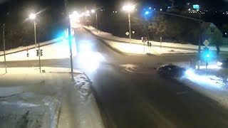 Red Light Runner Causes Crash || ViralHog