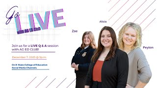 Go LIVE with Ag Ed Club
