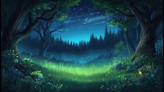 Night Sounds Peaceful Crickets & Fantasy Nature Ambience for Sleep, Relaxation & Meditation | 1 Hour screenshot 4