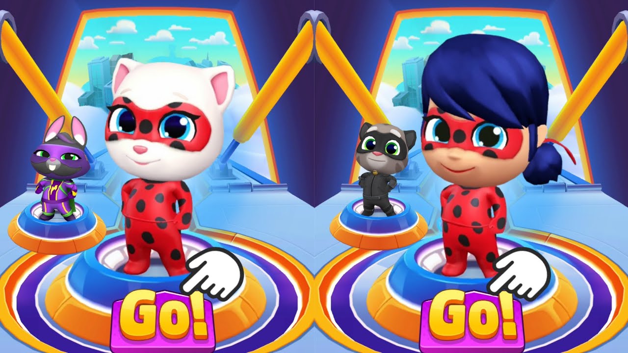 Talking Tom Hero Dash Gameplay Part 1 - Random Unlock Miraculous Ladybug vs Becca TNg