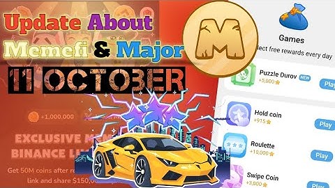 Memefi Airdrop listing date | Major airdrop listing date | Telegram Airdrop update | Memefi | Major