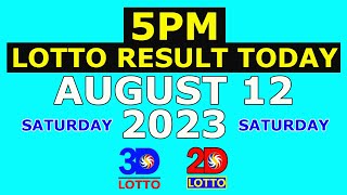 5pm Lotto Result Today August 12 2023 (Saturday)