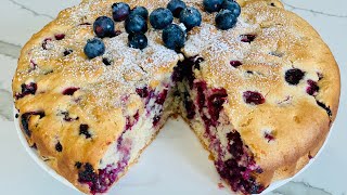 The easiest Blueberry Cake Recipe 🥰 😋