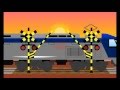 アニメ踏切道場｜貨物列車・桃太郎