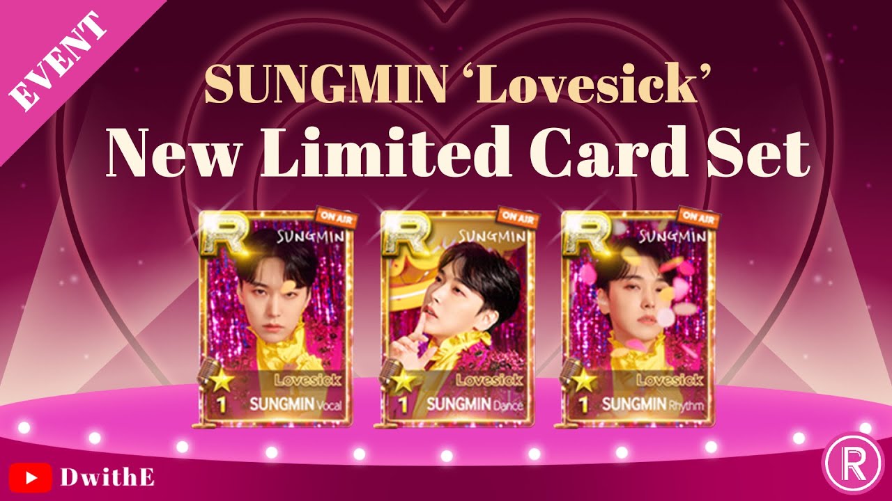 SUNGMIN 'Lovesick' Mission Event 💗 Limited Card Set Collect 💰 ...