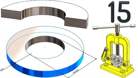 15-Project 47| Clamp-Sided Pipe Vise | SolidWorks Tutorial: sheet metal washer (for M10 bolt)