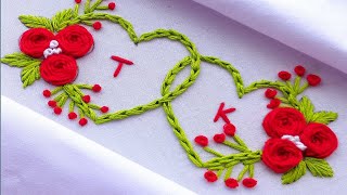 Simple Elegant Rumal Hand Embroidery Flower Design Rumal Design By Secret Hand Sch