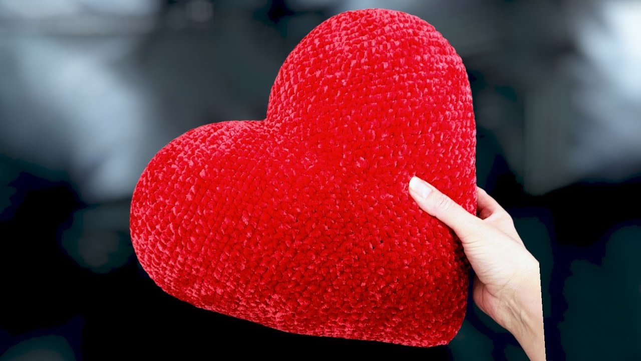 Crochet heart pillow ❤            Подушка-сердце крючком