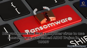 Did you know the first computer virus to use ransomware was called AIDS Trojan in 1989?