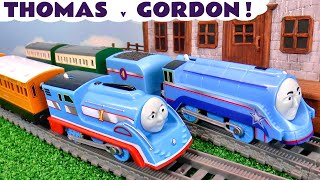 thomas versus gordon toy train story with the funlings