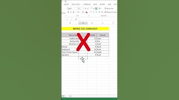 Membuat merge cell sekaligus #shorts #excel #belajarexcel #tutorialkomputer #office #tutorialexcel
