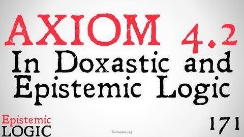 Axiom 4.2 (Epistemic and Doxastic Logic)