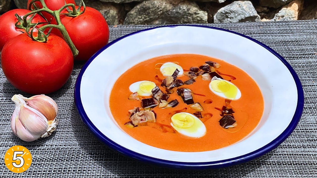 SALMOREJO SIN PAN! la Cena Saludable del Verano👌🏻 - Recetas de Guille en 5 Minutos