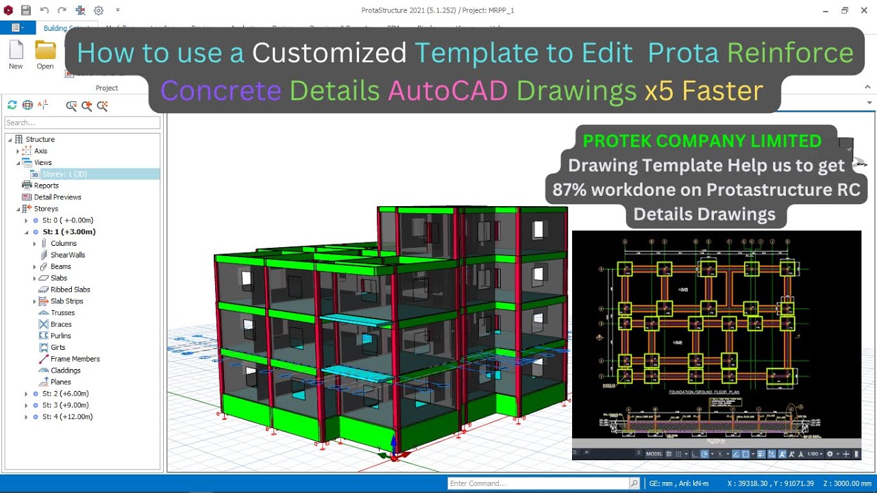 How to Edit Protastructure Details Drawings of Reinforce Concrete Very ...