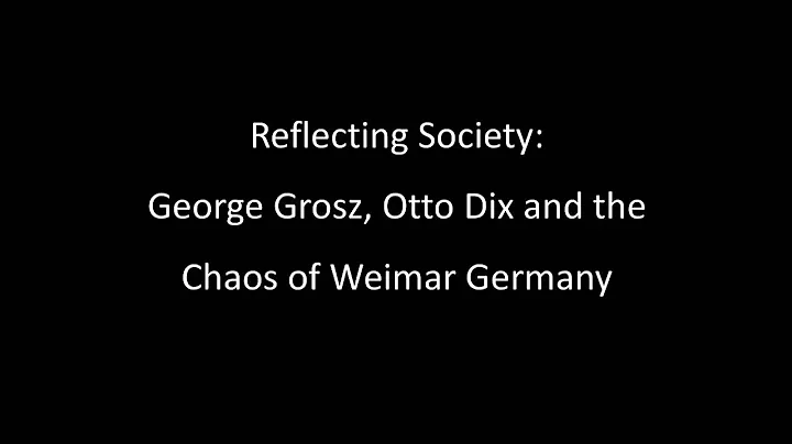 HOW ARTISTS SEE  - Grosz & Dix (Lecture 5 of 5) Prof Ian Aaronson