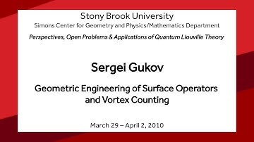 Geometric Engineering of Surface Operators and Vortex Counting - Sergei Gukov