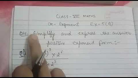 Q4(I,ii,iii) Ex5B ch-Exponents Class VII ICSE board concise maths@Lovewithmathematics