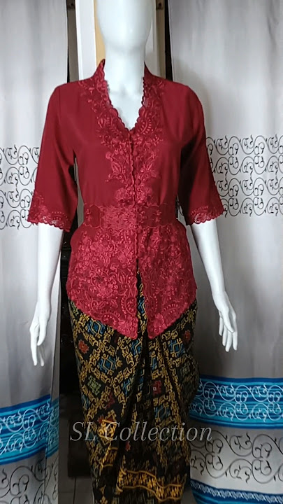 Kebaya Bordir Tiara Warna Maroon - Cocok Untuk Wisuda Acara Kondangan #kebayanusantara