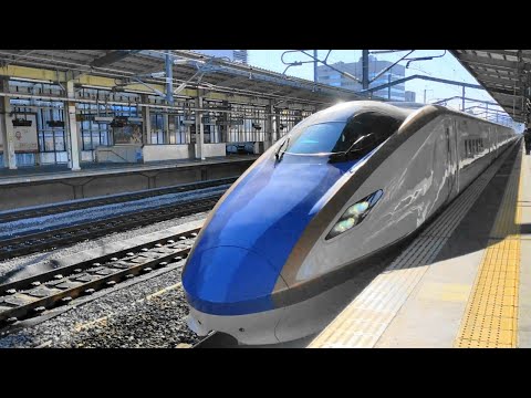 〔4K UHD//sp〕JR東日本・上越新幹線：高崎駅、E7系『とき号』入線シーン。
