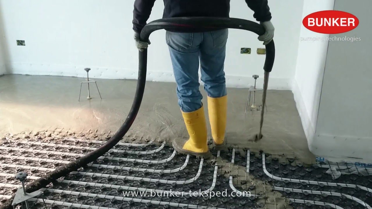 Self Levelling Floor Screed Pump Bunker S8 Cm Youtube