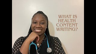 What is Health Content Writing