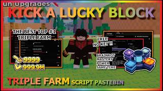 KICK A LUCKY BLOCK Script Pastebin 2026 AUTO FARM, AUTO MASTERY, SUMMON WEATHER, GODMODE (NO KEY) 🦵