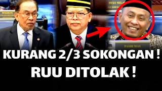 KURANG 2/3 SOKONGAN ! RUU HAD TEMPOH PM DITOLAK !