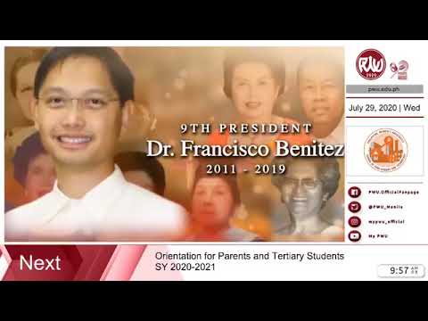 PWU Orientation for Parents and Tertiary Students SY 2020-2021