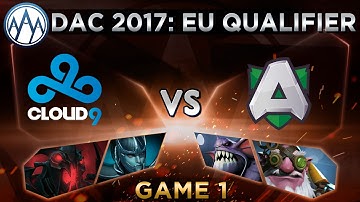Cloud9 vs Alliance Game 1 - DAC 2017 Europe Qualifier - @DotaCapitalist & @BTSGoDz